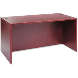 Alera Desk Shell with Straight Front, 59-1/8"W x 29-1/2"D x 29-1/2h, Mahogany, Valencia Series