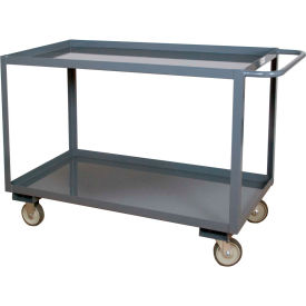 Durham Mfg.® Service Cart w/2 Shelves, 1200 lbs. Capacity, 66-1/4"L x 30-1/4"W x 37-5/8"H, Gray