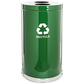 Witt Industries 18RTGN-2H 2-in-1 Steel Recycling Container, Green, 18"Dia X 33"H