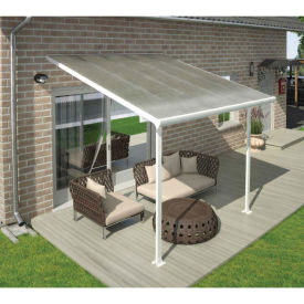 Palram, Feria Patio Cover Kit, 26'L x 13'W, Clear Panel, White Frame
