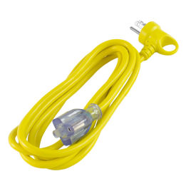 9', 13A, 16/3 SJT I-Ring Indoor Extension Cord with Glow Indicator, 5-15P/R