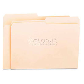 Universal File Folders, 1/2 Cut, One-Ply Top Tab, Letter, Manila, 100/Box