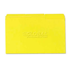 Universal Colored File Folders, 1/3 Cut One-Ply Top Tab, Legal, Yellow, 100/Box