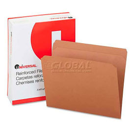 Universal Kraft File Folders, Straight Cut, Top Tab, Letter, Kraft, 100/Box