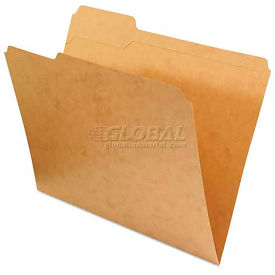 Universal Kraft File Folders, 1/3 Cut Assorted, Top Tab, Letter, Kraft, 100/Box
