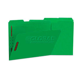 Universal Manila Folders, 2 Fasteners, 1/3 Tab, Letter, Green, 50/BX