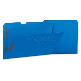 Universal Manila Folders, 2 Fasteners, 1/3 Tab, Legal, Blue, 50/BX