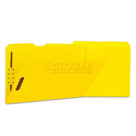 Universal Manila Folders, 2 Fasteners, 1/3 Tab, Legal, Yellow, 50/BX