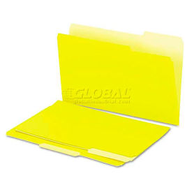 Universal Recycled Interior File Folders, 1/3 Cut Top Tab, Legal, Yellow, 100/Box