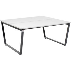 Double Collaboration Table, 60"W x 60"D x 30"H, Gray