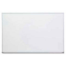 Universal Dry Erase Board, Satin Aluminum Frame, 36"W x 24"H, White Melamine