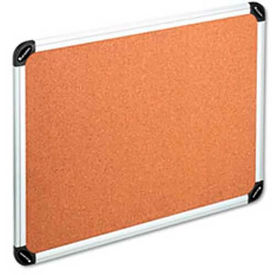 Universal Cork Board, Aluminum Frame, 48"W x 36"H, Natural