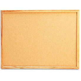 Universal Cork Board with Oak Style Frame, 24 x 18, Natural Surface