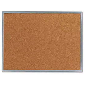 Universal Bulletin Board, Aluminum Frame, 24"W x 18"H, Natural