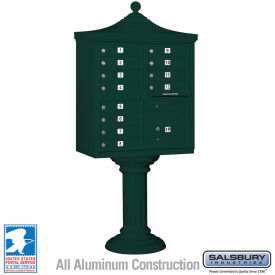 Salsbury Regency Decorative CBU, Tall, 12 A Size Doors, Type II, Green