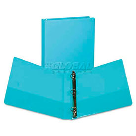 Samsill Presentation View Binder, Round Ring, 11 x 8-1/2, 1" Capacity, Turquoise, 2/Pack