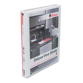 Universal Slant D-Ring View Binder, 3 Rings, 0.5" Cap, 11" x 8.5", White