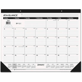 AT-A-GLANCE Ruled Desk Pad, 22 x 17, Black Binding, Jan to Dec, 2025