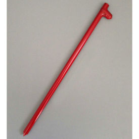 Military Steel Tent Stake, 18"L, Red