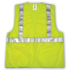 Tingley V70622 Job Sight Class 2 Vest, Fluorescent Lime, Polyester Mesh, 2XL/3XL