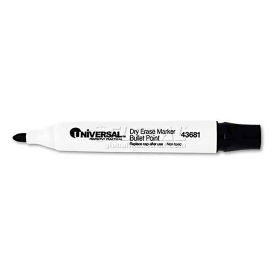 Universal Dry Erase Marker, Bullet Tip, Black, Dozen