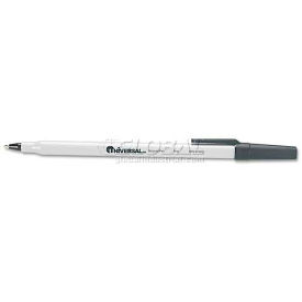 Universal Economy Ballpoint Stick Oil-Based Pen, Black Ink, Fine, Dozen