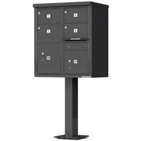 Vital CBU, 4 Mailboxes & 2 Parcel Lockers, Dark Bronze