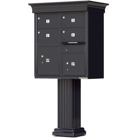 Vital CBU w/Vogue Classic Accessories, 4 Mailboxes & 2 Parcel Lockers, Black