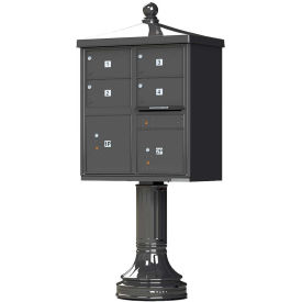 Vital CBU w/Vogue Traditional Accessories, 4 Mailboxes & 2 Parcel Lockers, Dark Bronze