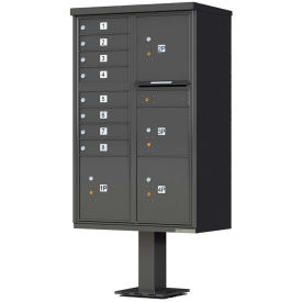 Vital CBU, 8 Mailboxes & 4 Parcel Lockers, Dark Bronze