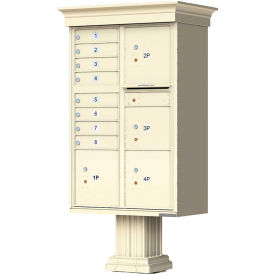 Vital CBU w/Vogue Classic Accessories, 8 Mailboxes & 4 Parcel Lockers, Sandstone