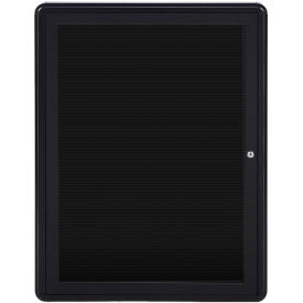 Ghent® 1 Door Ovation Letter Board, Black w/Black Frame, 24-1/8"w x 33-3/4"H