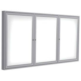 Ghent Enclosed Porcelain Whiteboard, White, 72 x 36, 3 Door