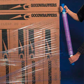 Goodwrappers Stretch Wrap, 10" x 1000' x 80 Gauge with Dispenser, Purple - Pkg Qty 4