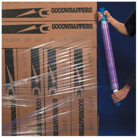 Goodwrappers Stretch Wrap, 15" x 1000' x 80 Gauge with Dispenser, Purple - Pkg Qty 4