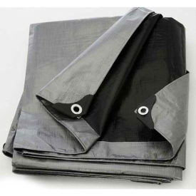 Tarp, 14x14 Weave, 16' x 20', Silver/Black
