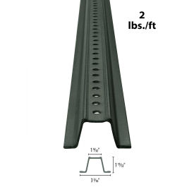 Tapco 054-00002 U-Channel Sign Post, 8'L, Green