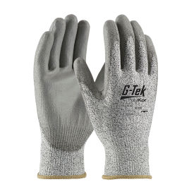Polyurethane Salt & Pepper Grip Gloves with HPPE Liner, Gray, XL, 12 Pairs, 16-530/XL