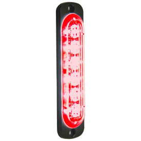 Buyers 8891913 LED Rectangular Red Low Profile Strobe Light 12V, 6 LEDs