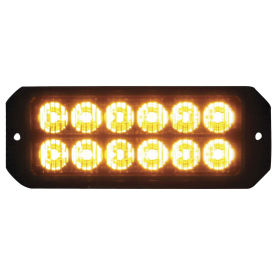 Buyers 8891700 LED Rectangular Amber Strobe Light 12-24VDC, 12 LEDs