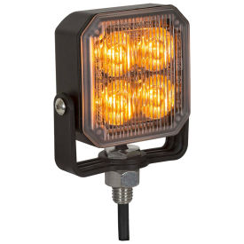 Buyers 8891800 LED Square Amber Strobe Light 12-24V, 4 LEDs