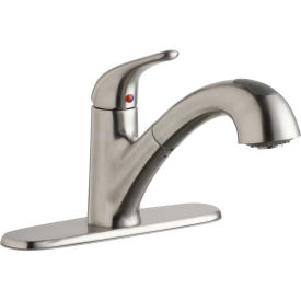 Elkay Everyday Pull-Out Kitchen Faucet, Lustrous Steel, Single Lever Handle, LK5000LS