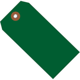 4-3/4"x2-3/8" Plastic Shipping Tag, Green, 100 Pack