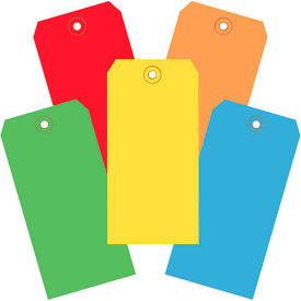 6-1/4"x3-1/8" 13Pt. Shipping Tags, Assorted Color, 1000 Pack