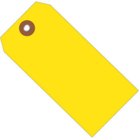 6-1/4"x3-1/8" Plastic Shipping Tag, Yellow, 100 Pack