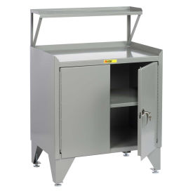 Little Giant Receiving Station Cabinet, 36"W x 24"D x 53-1/2 to 56-1/2"H, Gray