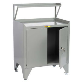 Little Giant Receiving Station Cabinet, 36"W x 24"D x 53-1/2 to 56-1/2"H, Gray