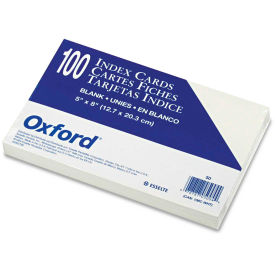 Oxford UnRule Index Cards 50, 5" x 8", White, 100/Pack