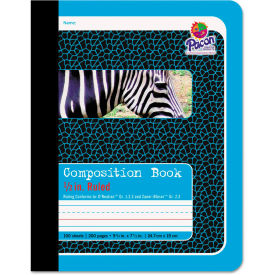 Pacon Composition Book 2425, 1/2" Ruling, 9-3/4" x 7-1/2", White, 100 Sheets/Pack