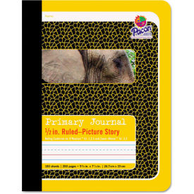 Pacon Primary Journal 2426, 1/2" Ruling, 9-3/4" x 7-1/2", White, 100 Sheets/Pack